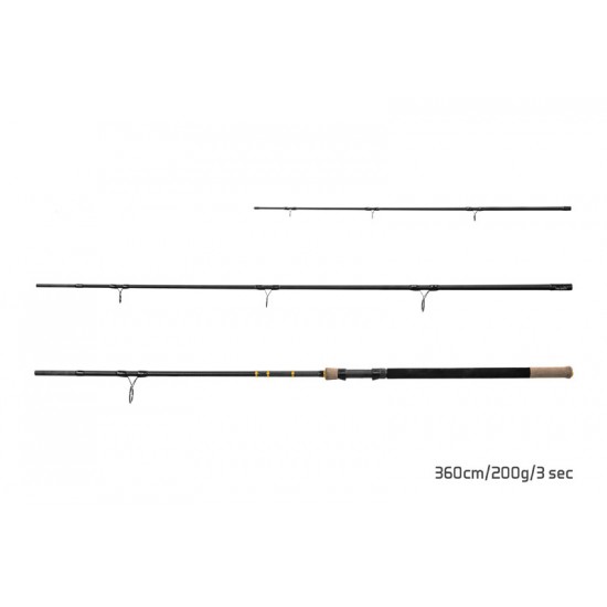 Фидер въдица Delphin RIVER TROPHY NXT 360cm/200g/3 части