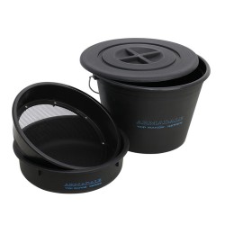 Кофа с капак за захранка + леген + сито Flagman Armadale Bucket Set With Plastic Riddle 25л