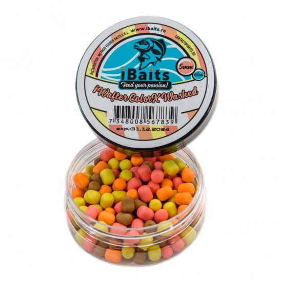 Уафтър iBaits mini dumbell iWafter COLORX WASHED 5x7mm 40 ml Уафтър iBaits mini dumbell iWafter COLORX WASHED 5x7mm 40 ml