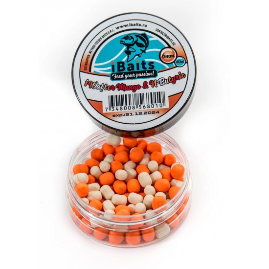 Уафтър iBaits mini dumbell iWafter MANGO & N-BUTYRIC 6x8mm 40 ml