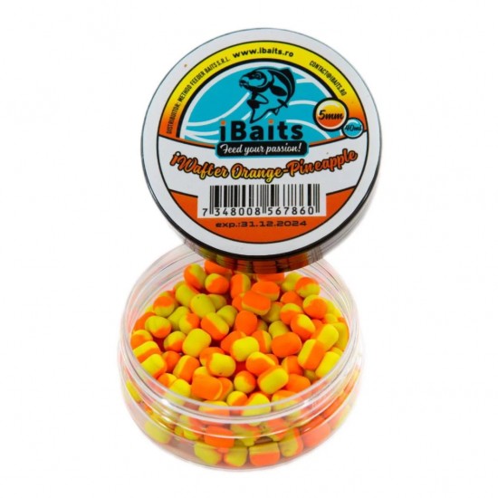 Уафтър iBaits mini dumbell iWafter ORANGE & PINEAPPLE 5x7mm 40 ml