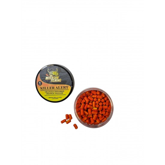 Уафтър Miterson Premium WAFTERS 8mm KILLER ALERT ORANGE-CINNAMON ORANGE-YELLOW