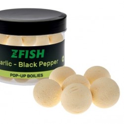 Pop up ZFISH FLOATING BOILIES POP UP 16MM - GARLIC & BLACK PEPPER