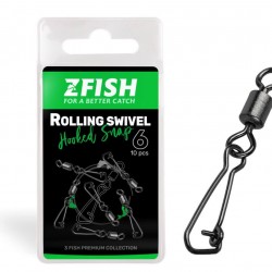 Вирбел с карабина ZFISH ROLLING SWIVEL & HOOKED SNAP 