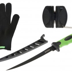 Комплект за филетиране ZFISH FILLET COMBO SET ZFX - KNIFE, GLOVES, SHARPENER